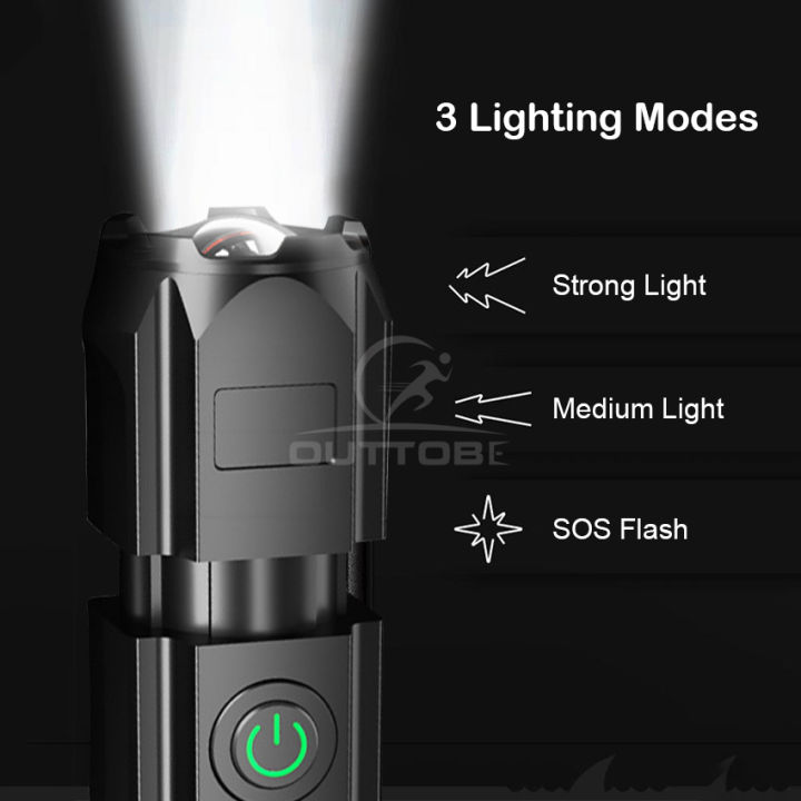 Outtobe%20Flashlight%20Powerful%20light%20Bright%20Led%20light%20Outdoor%20Focusing%20Torchlight%20Portable%20Home%20Emergency%20Lamp%20Built-in%20Battery%20USB%20Rechargeable%20Torchlight%20Zoom-able%20focus%20Light%20T6%20Penlight%20-%20Image%207
