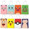 8Pcs Pokemon Birthday Party Decorations Gift Bags Paper Candy Bags Treat Tote Bag for Baby Shower Kids Birthday Party Supplies MuXiaRe. 