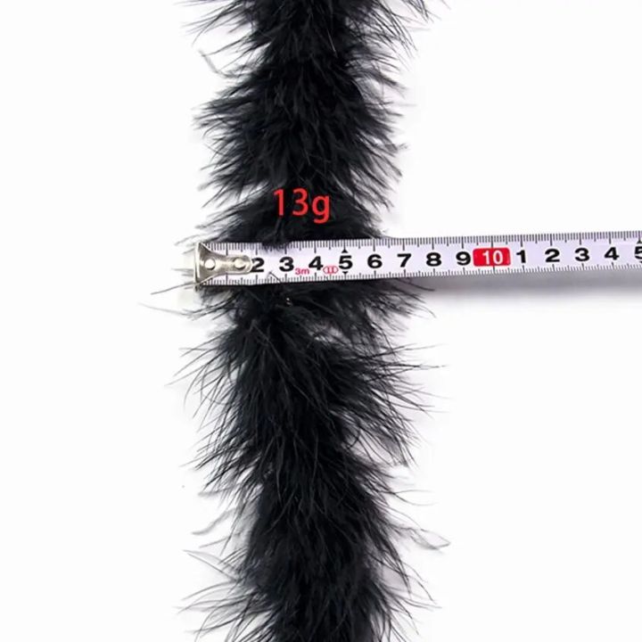 2%20Meters%20Black%20Fluffy%20Marabou%20Feathers%20Boa%20Scarf%20Natural%20Turkey%20Feather%20On%20Ribbon%20Decor%20Wedding%20Dress%20Clothing%20Sewing%20Accessory%20-%20Image%204