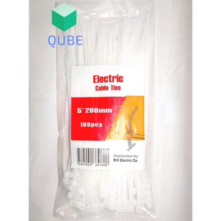 Sourcing Map 100PCS 2.5mm Large 150mm Longueur Blanc Nylon Électrique