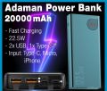 Beseus Power Bank Adaman 22.5w 20000Mah PPAD000101 Metal Digital Display Quick Charge Power Bank. 