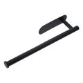 【Thriving】 Self-Adhesive Stainless Steel Tissue Holder Black Paper Towel Holders Paper Towels Rolls. 
