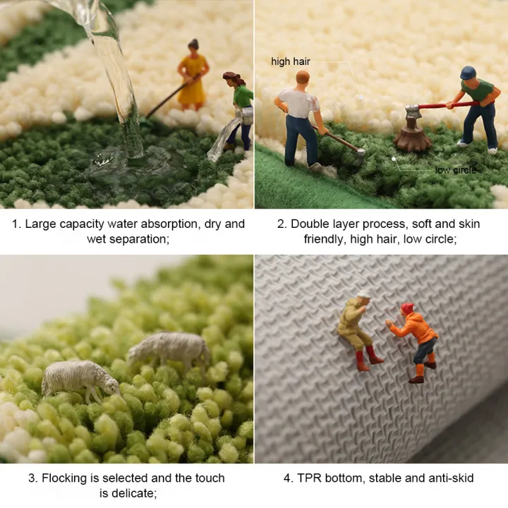 Green%20Leaves%20Bath%20Mats%20Non-slip%20Absorbent%20Machine%20Washable%20Floor%20Mat%20Bedroom%20Carpet%20Rugs%2050x80cm%20-%20Image%204