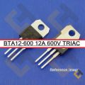 Industrial BTA12-600B 600V 12A TRIAC Thyristor IC TO-220 Package BTA12 TRIAC Thyristor IC Electrical Circuitry & Parts.