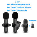 2.4G Wireless Lavalier Microphone Noise Cancelling Audio Video Recording for iPhone/iPad/Android/Xiaomi/Samsung Live Game Mic.