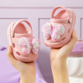 New Summer EVA Children Bow Slippers Girls Princess Infant Going Out Anti Slip Hole Shoes Fashion Cute Girls Baby Beach Slippers. 