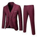 Men’S Slim 3 Piece Suit Set Formal Party Jacket Vest Pants Sets For Business Wedding High Quality Trendy Male Blazers Set.