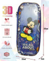 Qitong Micky Mouse blue 3D Pencil Case pencil Box with Compartments - Kids Large Capacity School Supply Organizer Students Stationery Box - Girls Boys Pen Pouch.