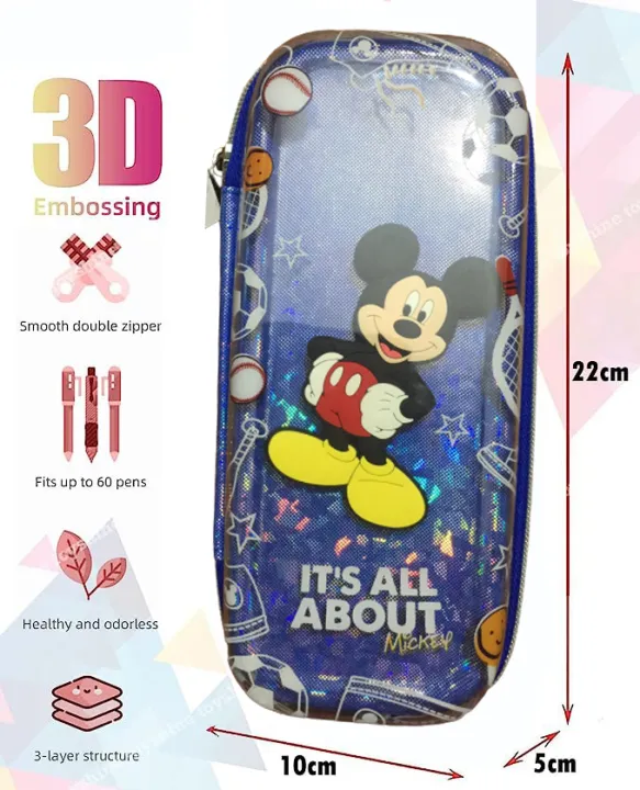 Qitong%20Micky%20Mouse%20blue%203D%20Pencil%20Case%20pencil%20Box%20with%20Compartments%20-%20Kids%20Large%20Capacity%20School%20Supply%20Organizer%20Students%20Stationery%20Box%20-%20Girls%20Boys%20Pen%20Pouch%20-%20Image%203