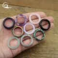 Healing Crystal Band Rings Natural Stone Quartz Agates Jaspers Dainty Finger Solid Ring Women Fashion Minimalist Jewelry,QC4209. 