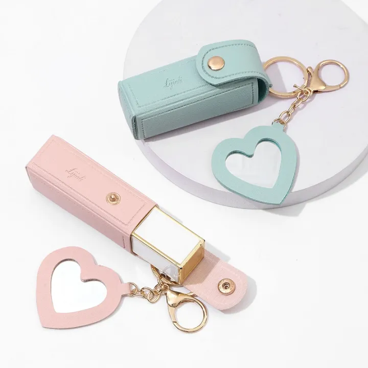 Lipstick%20Bag%20With%20Small%20Case%20Mirror%20For%20Travel%20Mini%20Portable%20Makeup%20Lipstick%20Holder%20Keychain%20Fashion%20Lip%20Balm%20Keyring%20Gift%20Pouch%20-%20Image%204