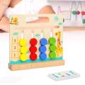 Toys Wooden Puzzle with 18 Cards Slide Puzzle Board Game for Boys Kids Girls Age. 