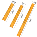 Yellow Wooden Ruler Wooden Ruler 15/20/30cm Single Sided Double Scale Ruler Student Learning Stationery.