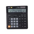 Deli EM01020 Deli Wide-H desk calculator ● 12-digit tax calculator with big and clear screen display for convenience usage.