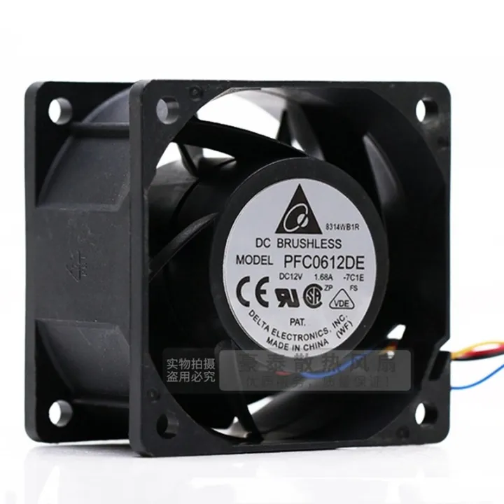 New%20Pfc0612de%2012v%201.68a%206038%206cm%204-Wire%20High%20Speed%20Violent%20Cooling%20Server%20Fan%20-%20Image%202