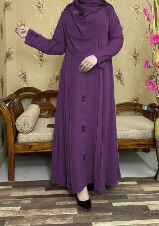 Irani%20Style%20Dubai%20Cherry%20kayma%203%20Gown%20Burkha%20(Without%20Hijab)%20Georgette%20Borkha%20for%20Women/Girls%20-%20Image%202