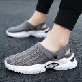 Mesh Men Sandals Outdoor Clogs Casual Sneakers for Man Breathable Half Slippers Slip on Lightweight Walking Beach Man Shoes 2024.