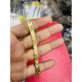 Stainless Steel gold Color Round Men's Bracelet - Bracelet For Men.