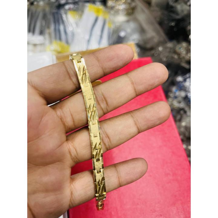 Stainless Steel gold Color Round Men's Bracelet - Bracelet For Men