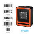 Hands-free USB Wired 1D 2D QR ba-rcoder Scanner Desktop Omnidirectional ba-r Code Reader Platform with Top Trigger Button Support Continue Scan/Auto Sense Mode for Supermarket Retail Store Mo-bile Payment Computer Screen. 