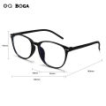 OQ BOGA 3 Colors Fashion Anti Blue Light Radiation Computer Glasses Women Men Eye Protection Plastic Oval Frame Eyewear.