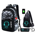 Luminous Kids School Backpack Boys Waterproof Durable School Bags for Boy High School Students Bookbag Mochilas Escolares Amour zii.