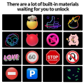 JDXHLAU DIY RGB Smart LED Pixel Panel Lamp 32x 32 USB Graffiti Bluetooth App Control for Home Room Decor Text Screen Car Display. 