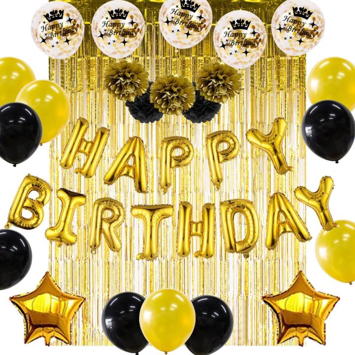 Happy Birthday Foil Balloon (Pack of 13 Letters) for Birthday Decoration and Celebration