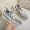 Men's Shoes, Summer Coconut Shoes, 350 Black Mesh, Breathable Thin Shoes, Casual Mesh Shoes, Fly Woven Sneakers, Trendy Shoes. 