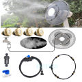 Summer Cooling Fog Machine Garden Spray Portable Mist fan ring water mist fog sprayer cooling system. 