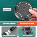 8 Modes High-Pressure Shower Head Fall Resistance Black Handheld Showerhead Water Saving Bathroom Shower Accessories.