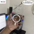 Xiaomi Redmi Note 13 5G Berlia Transparent Magnatic Magsafe Anti Yellow Clear Protective Phone Case Back Cover.