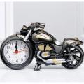 Creative Motorcycle Shape Alarm Clock Ornament Student Boy Gift Valentine's Day Present Home Room Decoration Crafts. 