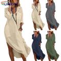 Women Midi Dress Summer V-neck Shirt Dress with Pockets Side Split Perfect for Beach Holidays less Than Women Side Slit Hem Dress.