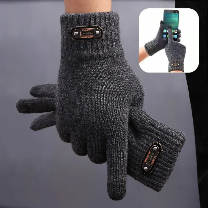 Women%20Men%20Warm%20Winter%20Touch%20Screen%20Gloves%20Stretch%20Classical%20Knit%20Mittens%20Wool%20Full%20Finger%20Outdoor%20Cycling%20Driving%20Gloves%20-%20Image%203
