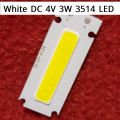 5PCS - 3W Mini LED DC 3V 3.7V 4V 3514-0110 WHITE Color LED SMD Strip COB Bead Chip.