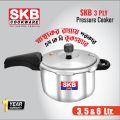 SKB sus304 food-grade stainless steel "3Ply Pressure Cooker" Long Handle. 