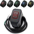 Motorcycle Handlebar Toggle Switch 22mm Motorcycle Handlebar Switch with LED Light Momentry Buttton for Electric Star Kill Waterproof Control Suku Switch Button. 