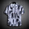 【14 colors】Men's Tropical Short Sleeve Printed Shirt Unisex Casual Tops.