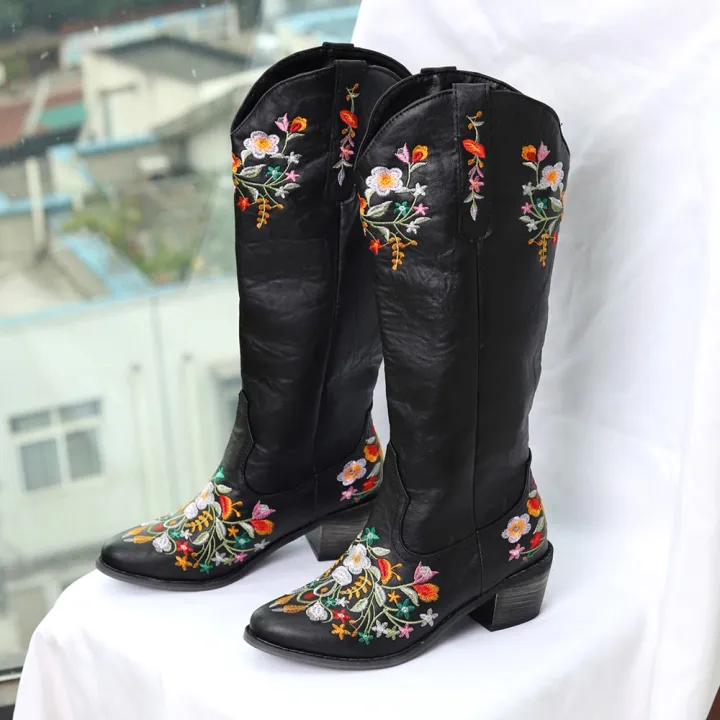 %E3%80%90Alien%20Alien%E3%80%91%20New%20Vintage%20Shaped%20Flowers%20Embroidery%20Bootes%20Women%20Western%20Cowgirls%20Cowboy%20Boots%20Casual%20Work%20Riding%20Chunky%20Heel%20Boot%20Ladies%20-%20Image%203