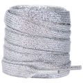 Lsgs 1pair fashion glitter shoelaces colorful flat shoe laces for athletic running sneakers shoes boot 1cm width shoelace strings.