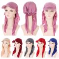 Muslim Hijab Turban Hat for Women Girls Baseball Cap Sun Hats Headscarf Scarf Cap Solid Color Fashion Women Soft Underscarves. 