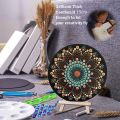 8 Pcs 15cm Black Mandala Kraft Paper Round Cardboard for Painting DIY Cardboards for Artist Painter.