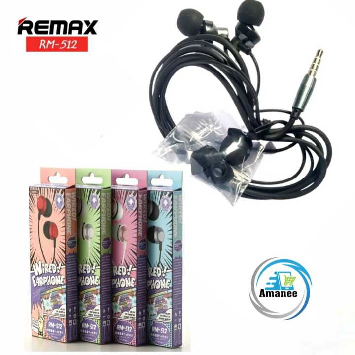 REMAX RM-512 3.5MM WIRED MUSIC EARPHONE HEAVY BASS - Headphone | Daraz ...