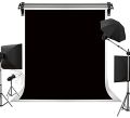 Black Photography Backdrop 7×14 FT – High Density Polyester Studio Background Cloth for Portrait,YouTube Video & Photoshoot.