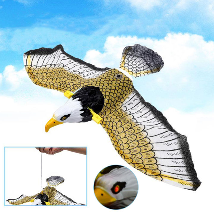1Pc Luminous Bird Repellent Hanging Eagle with Music Flying Bird Scarer Garden Layor
