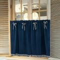 Plaid Window Curtains Short Curtain for Kitchen Cabinet Bedroom Separate Curtain Cafe Bar Door Half-Curtain Home Decor Drapes. 