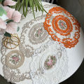 Dinning Table Cover Embroidered Table Cloth Elegant Round Lace Tablecloth Coffee Coasters Napkin Party Wedding Decoration Conbo. 