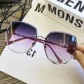 Vintage Women Rimless Square Sunglasses Luxury Designer Sun Glasses Vintage Shades Ladies Ocean Lense Eyewear Gafas De Sol.