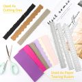 Paper Tearing Ruler Metal Cutting Dies Deckle Edge Rulers Irregular Edge Dies for DIY Scrapbooking Craft Paper Cards 2022 New. 